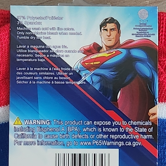 Batman & Superman Crew Socks β 2 Pairs β DC Comics β NWT comic book hero socks - Picture 6 of 9